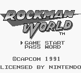 Rockman World (Japan) Title Screen